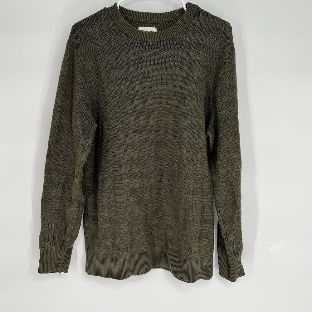 Taylor Stitch Sweater Mens L 42 Army Green Mixed Stitch Hugo Crewneck Huckberry